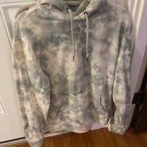 Old Navy Men's Gray Tie-Dye Hoodie